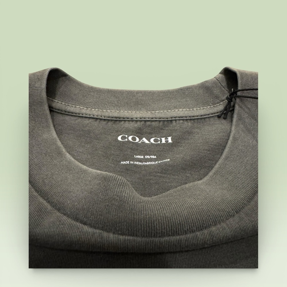 Coach Cropped Grey Smoke Shirt - Picture 4 of 8